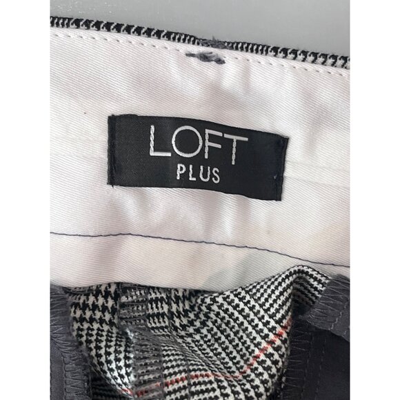 Loft Plus Womens High Waist Glen Plaid‎ Trousers Size 16 - Picture 5 of 10